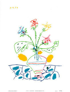 Picasso vaas met bloemen