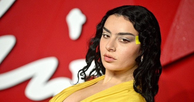 Charli XCX with a lime green 
