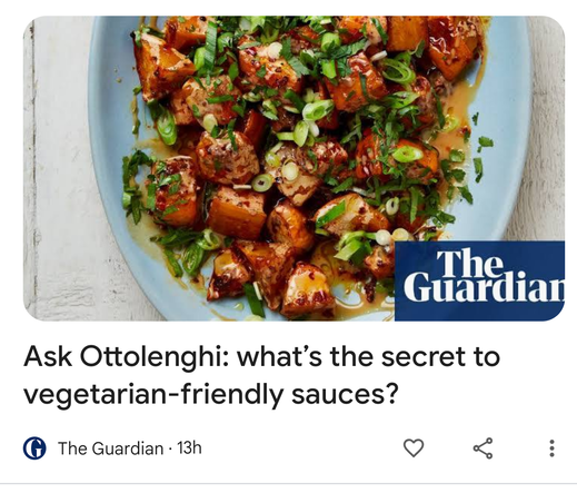 The guardian looks into what the secret to fantastic vegetarian sauces is