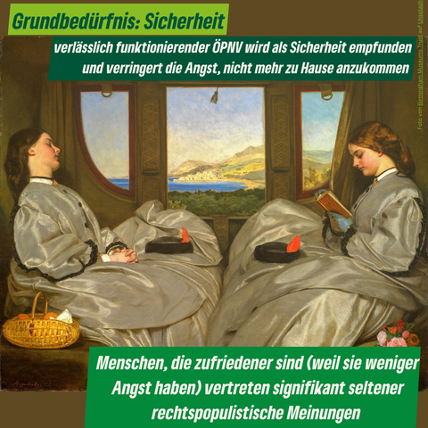 ein Gemälde: 2 Mädchen in einem Zugabteil, in identischen, grauen viktorianischen Kleidern (Schuluniformen?) Eine schläft, die andere liest in einem Buch. Durch die Zugfenster im Hintergrund ist eine helle Küstenlandschaft zu erkennen.
Text darüber: 