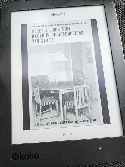 Boek omslag op een ereader