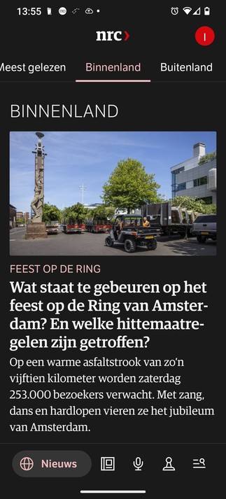 screenshots NRC artikel over ringfeest