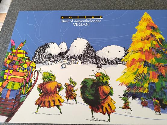 Doos met vegan chocolade adventskalender