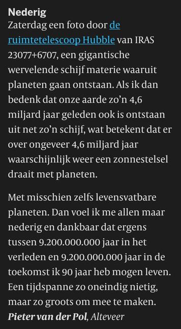 ingezonden brief in de Volkskrant van morgen.