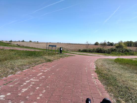 Oostvaardersplassen, het begin, of het eind, van het Jac. P. Thijssepad