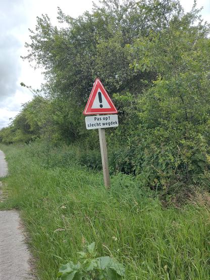 route dégradée zoude de Walen zeggen