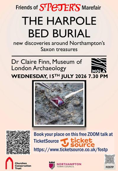 A poster promoting the talk. The image shows an excavated garnet and two hand tools on a rocky background.