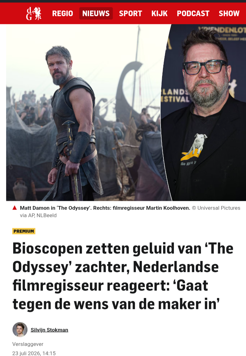 Martin Koolhoven begrijpt filmpubliek niet meer.
