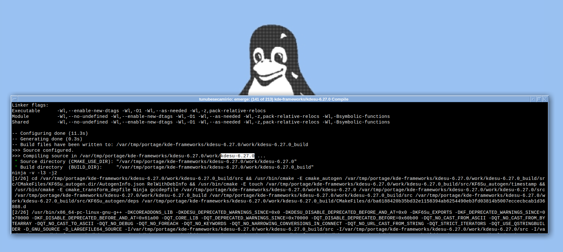 compilando en gentoo kde